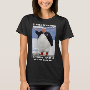 T-shirt Penguins contre les tarifs douaniers Mains de prot