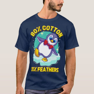 T-shirt Penguins Cute Penguin 80 Cotton 20 Feathers2