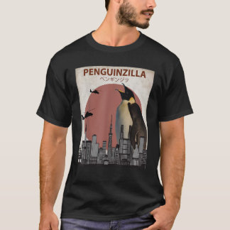 T-shirt Penguinzilla Funny Empereur Penguin Amateurs Cadea
