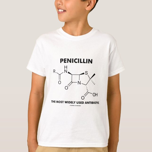 T-shirt Pénicilline Antibiotique (Chimie) la plus répandue (Devant)