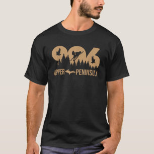 T-shirt Péninsule supérieure du Michigan 906 motoneige Hiv