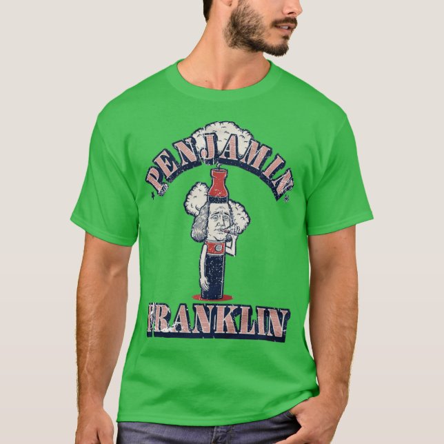 T-Shirt Penjamin Franklin - Équipe de boisson USA (Devant)