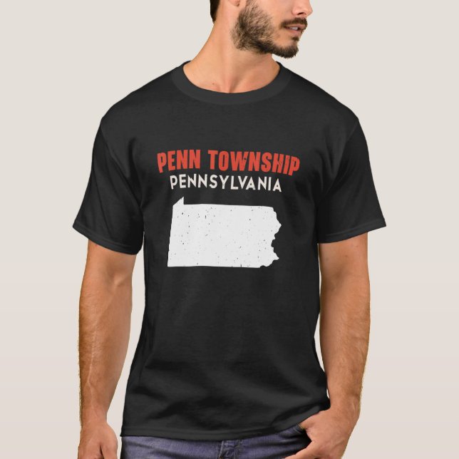 T-shirt Penn township Pennsylvania USA State America Trave (Devant)