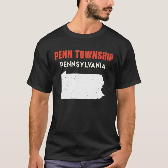 T-shirt Penn township Pennsylvania USA State America Trave (Devant)