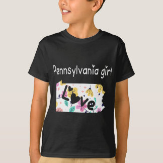 T-shirt Pennsylvania Girl I Love Pennsylvania Home Cadeau