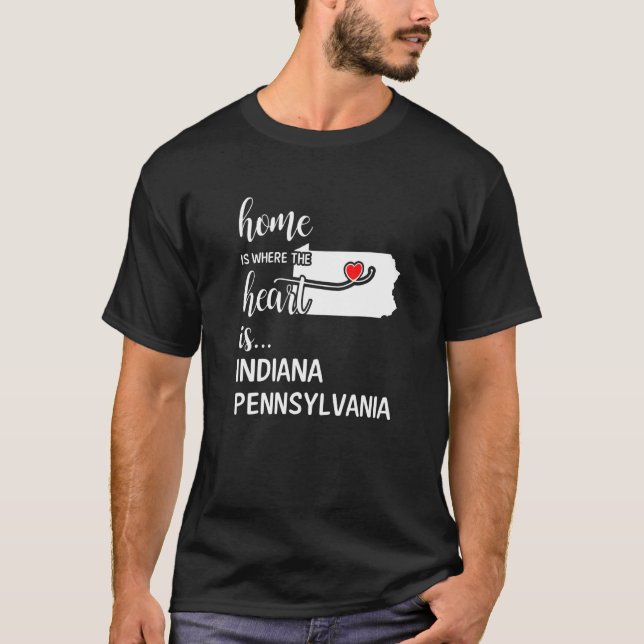 T-shirt Pennsylvania Home Est Là Où Le Coeur Est Indiana C (Devant)
