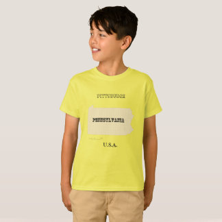 T-shirt - Pennsylvanie Carte avec ville