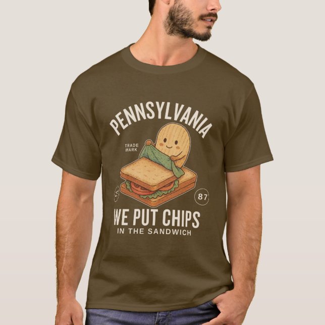 T-shirt Pennsylvanie chips (Devant)