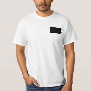 T-shirt Pennsylvanie en noir et blanc