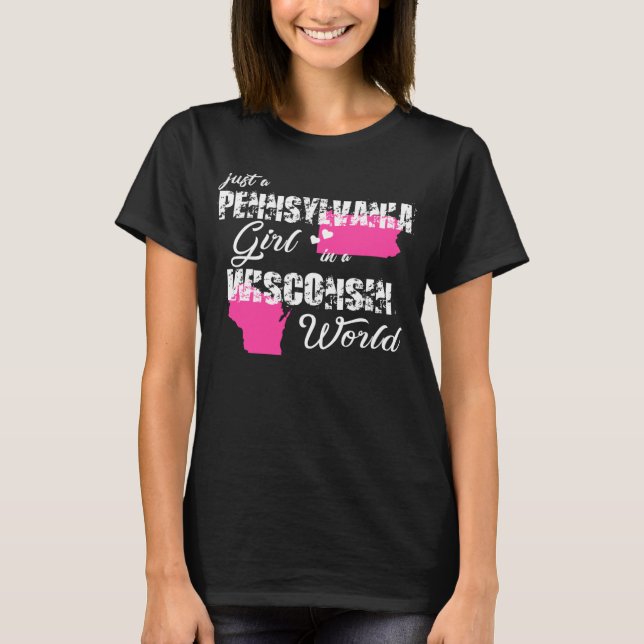 T-shirt Pennsylvanie Juste une fille de Pennsylvanie dans  (Devant)