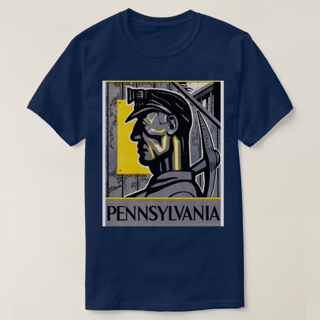T-shirt Pennsylvanie Miner 1936 Isadore Posoff (Design devant)