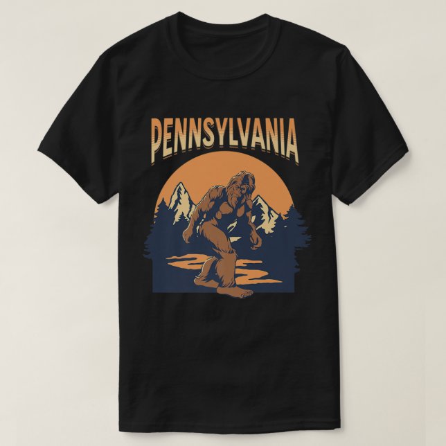 T-shirt Pennsylvanie Montagnes Bigfoot Arbres Nature Outdo (Design devant)