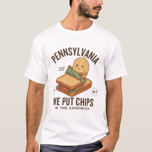 T-shirt Pennsylvanie : nous mettons des chips dans le sand