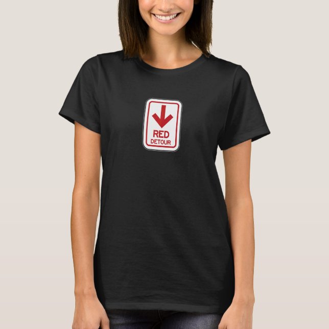 T-shirt Pennsylvanie Red South Detour Routes Signes routie (Devant)