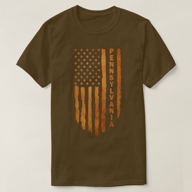 T-shirt Pennsylvanie Rustic Right Bear Arms Second Amen (Design devant)