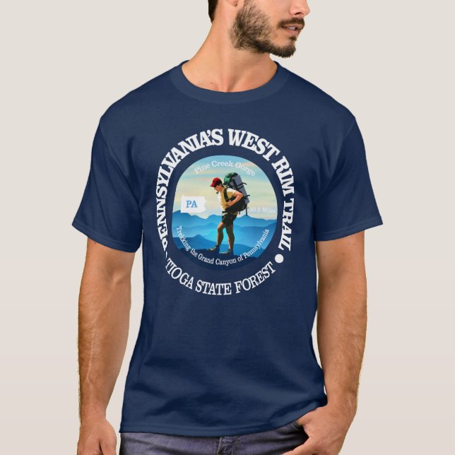 T-shirt Pennsylvanie : West Rim Trail (Devant)