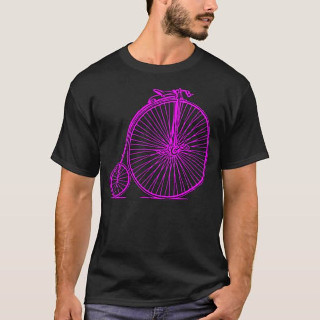 T-shirt Penny Farthing - Magenta (Devant)