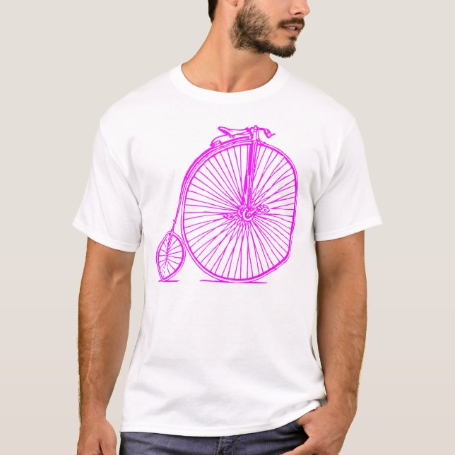 T-shirt Penny Farthing - Magenta (Devant)