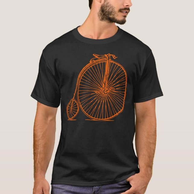 T-shirt Penny Farthing - Orange (Devant)