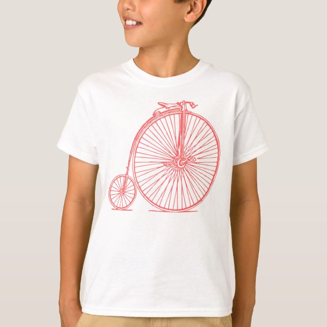 T-shirt Penny Farthing - Rose tropical (Devant)