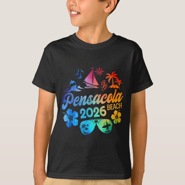 T-shirt Pensacola Beach Florida 2026 Vacation Tie Dye Summ (Devant)