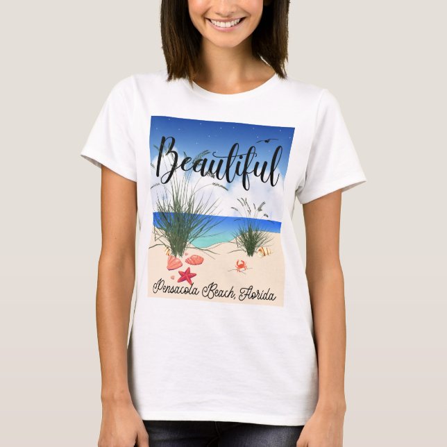 T-shirt Pensacola Beach Florida (Belle) (Devant)