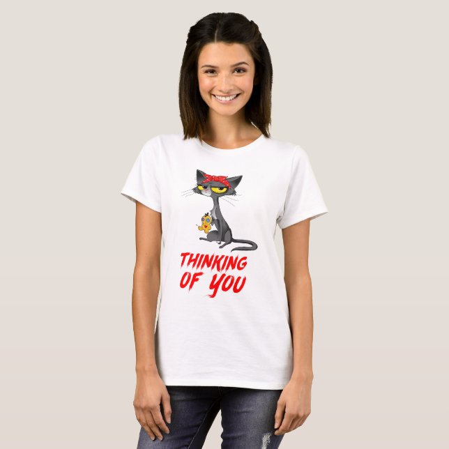 T-shirt Pense à Toi Chat Poupée Vaudou (Devant entier)