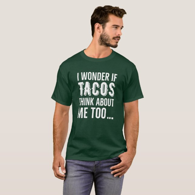 T-shirt Pensée foncée de base de tacos de merveille du (Devant entier)
