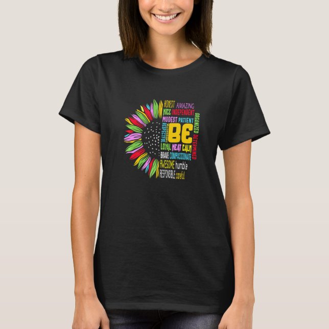 T-shirt Pensée Positive Soyez Honnête Croissance Esprit En (Devant)