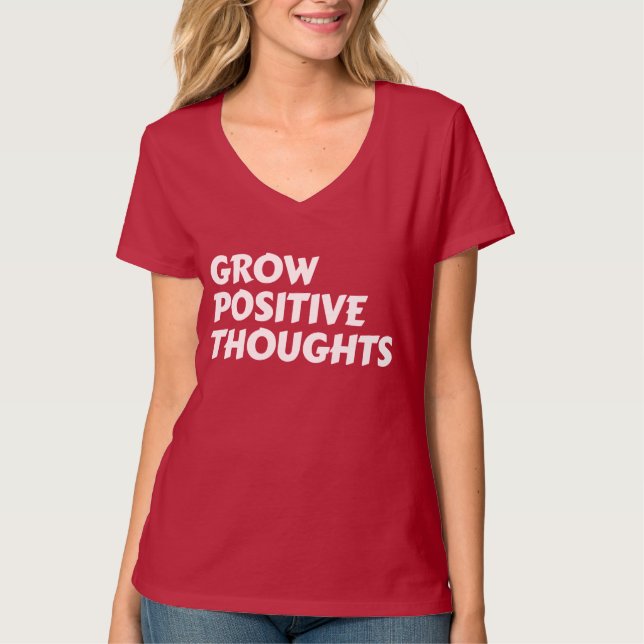 T-shirt pensées positives inspirantes typographie (Devant)
