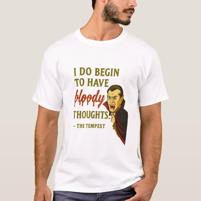 T-shirt Pensées sanglantes de vampire  (Devant)