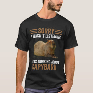 T-shirt Penser à Capybaras Animal Capybara Humour