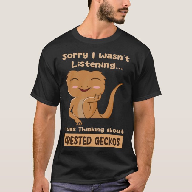 T-shirt Penser À Crested Geckos Reptile Lizards (Devant)