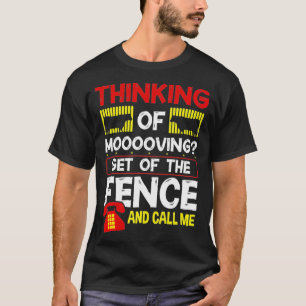 T-shirt Penser à déménager drôle Immobilier 