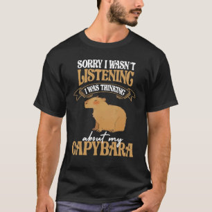 T-shirt Penser à mon Capybara eau Rodent propriétaires rat
