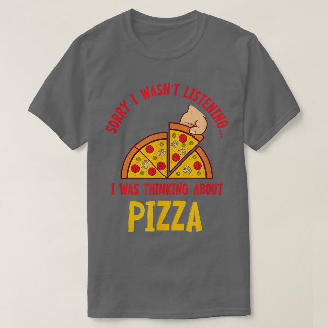 T-shirt Penser À Pizza Hobby Chef Pizza  (Design devant)