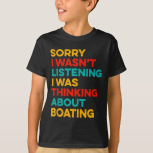 T-shirt Penser à se vanter pour capitaine drôle de bateau