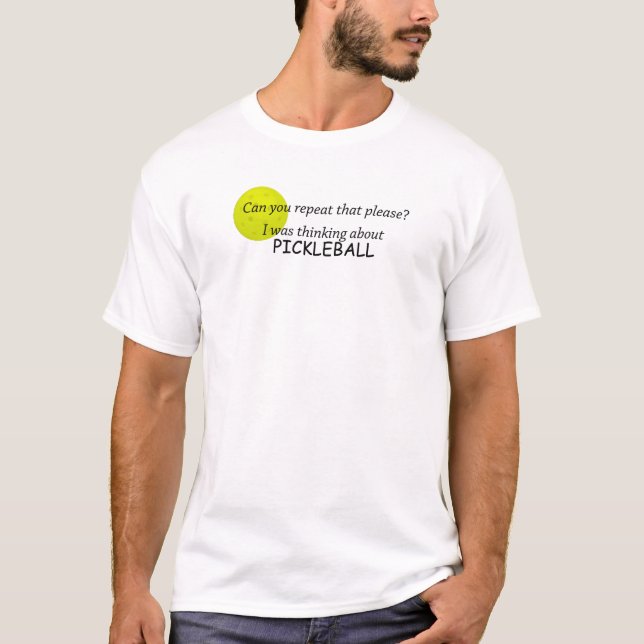 T-shirt Penser au pickleball (Devant)