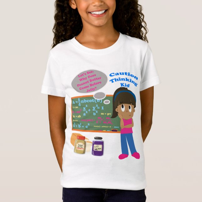 T-Shirt Penser avec prudence enfant Tee (Devant)