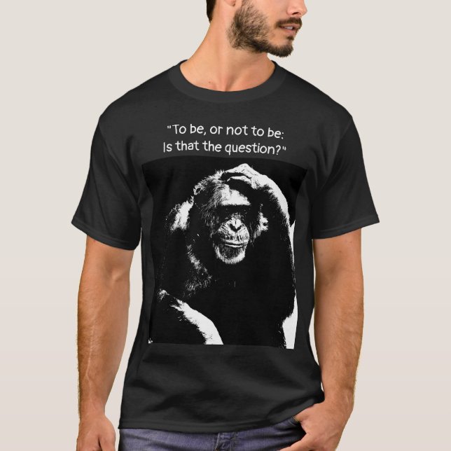 T-shirt Penser Monkey Pop Art Être ou ne pas être Hommes (Devant)