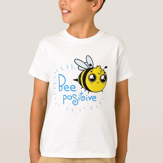 T-shirt Penser Positive Abee Positive Mignonne Abee (Devant)