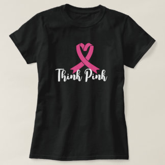 T-shirt Penser rose - Porter l'espoir, étaler la force