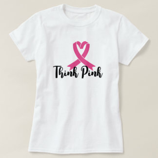 T-shirt Penser rose - Porter l'espoir, étaler la force