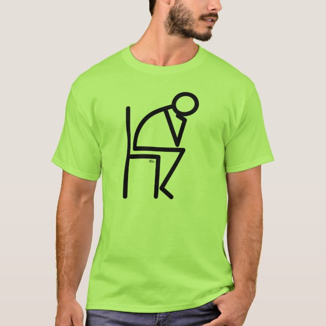 T-shirt Penseur de bâton (Devant)