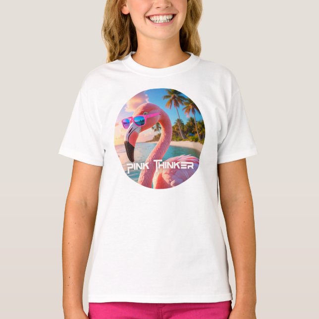 T-shirt PENSEUR ROSE - Flamant ROSE (Devant)