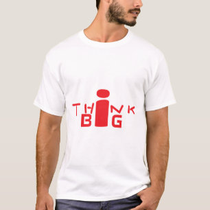 T-shirt Pensez à la grande typographie créative Art RED