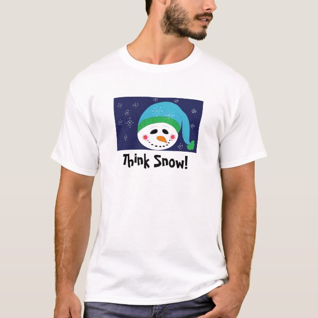 T-shirt Pensez à la neige (Devant)