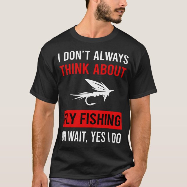 T-shirt Pensez à la pêche à la mouche (Devant)