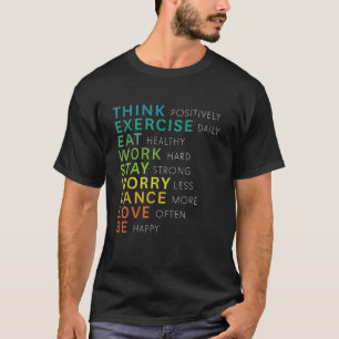 T-shirt Pensez à l'affirmation positive Motivation inspira