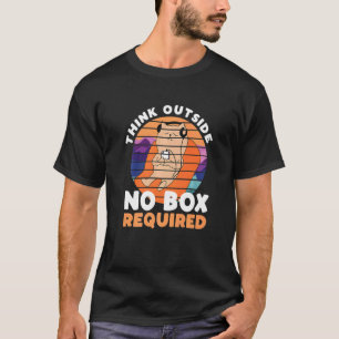 T-shirt Pensez à l'extérieur Aucune boîte requise Chat